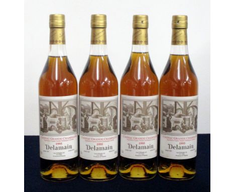 4 bts Delamain Grande Champagne Cognac 1995 landed 1997 bottled 2013