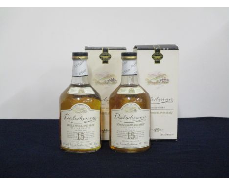 2 70-cl bts Dalwhinnie 15 YO Single Highland Malt Scotch Whisky ind oc's
