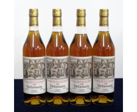 4 bts Delamain Grande Champagne Cognac 1995 landed 1997 bottled 2013