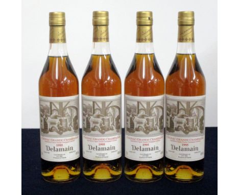 4 bts Delamain Grande Champagne Cognac 1995 landed 1997 bottled 2013