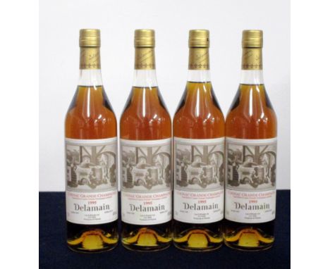 4 bts Delamain Grande Champagne Cognac 1995 landed 1997 bottled 2013