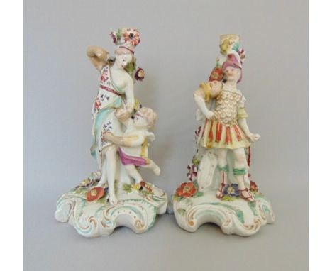 *A pair of Derby candlestick figures of Mars and Venus, circa 1765, height 22cm (2)

Condition: Candle holders missing, Venus