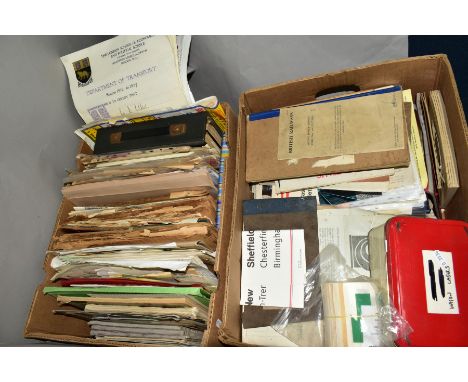 A QUANTITY OF ASSORTED RAILWAY PAPERWORK AND PRINTED EPHEMERA, assorted and wide range of items, pre grouping, big 4 and B R 