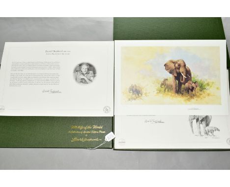 DAVID SHEPHERD (BRITISH 1931-2017) 'WILDLIFE OF THE WORLD', eight limited edition prints, 350/475 in a portfolio box, all sig