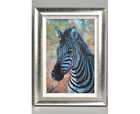 ROLF HARRIS (AUSTRALIAN 1931) 'YOUNG ZEBRA' a limited edition print on canvas board 17/75, signed top right, with certificate