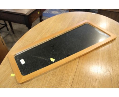 Teak mid century mirror
