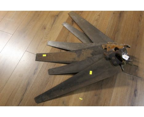 Six vintage saws