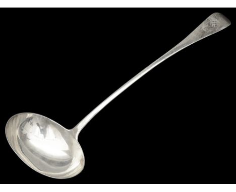 A George III silver Old English pattern ladle,marked London, 1812, made by Solomon Hougham, initialledlength approx. 33.5cm, 