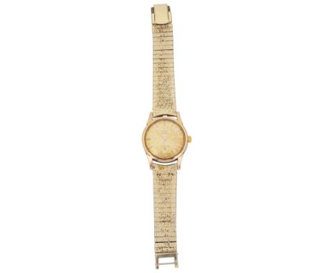 A Gentleman's Omega automatic chronometer constellation wristwatch1950s, gold plated, burnished dial with baton numerals, in 
