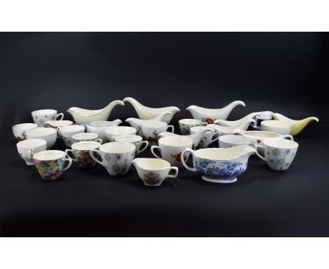 A Mixed Collection Of Ceramic Gravy Boats And Cups approx 36 pieces in total