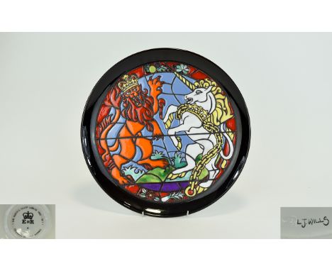 Poole Pottery Ltd Edition Commemorative Charger ' The Queens Jubilee ' Designed by Tony Morris. Signed L. J. Willis - Please 