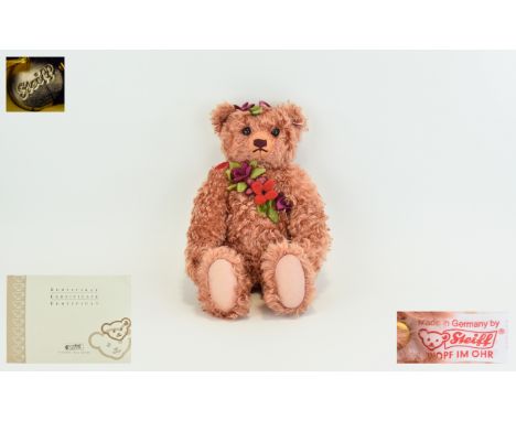 Steiff - Vintage Handmade Exclusive Club Ltd and Numbered Edition Marianne Meisel Girl Teddy Bear - Date 2007 with Superb Ros