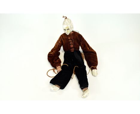 Antique Handmade String Puppet Abstract expressionist style early 20th century string puppet, possibly Scandinavian. Stylised