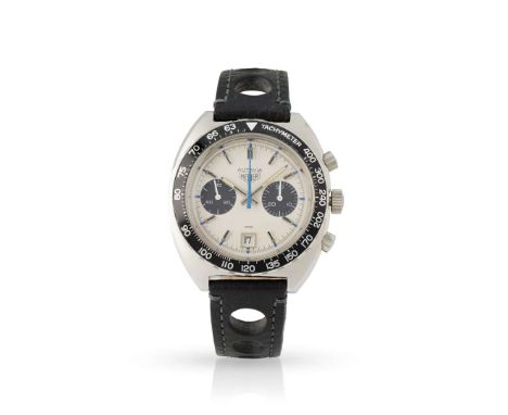  Heuer. A fine, iconic and well-preserved stainless steel manually-wound chronograph wristwatch 'Siffert Colours', Ref.73463,