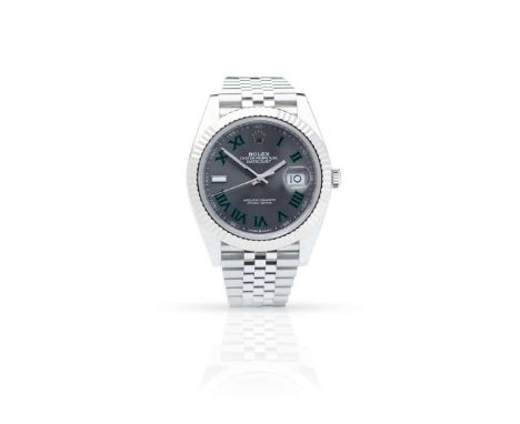  Rolex. A fine stainless steel automatic wristwatch with date Oyster Perpetual Datejust 41 Ref.126334, Case No.3J5985A0 'Wimb