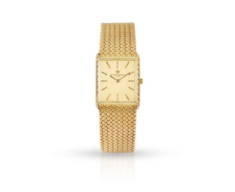  Vacheron Constantin. A very fine and unusual 18k yellow gold rectangular bracelet watch Ref.33201, Case No.540175, Movement 