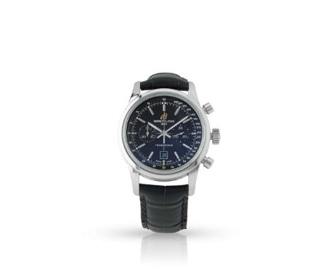  Breitling. A fine stainless steel self-winding chronograph wristwatch Transocean Chronograph 38, Ref. A41310/BC06, Case No.2