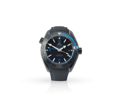  Omega. An unusual black-ceramic and titanium, self-winding, two-time zone wristwatch with helium escape valve, SeaMaster Pro