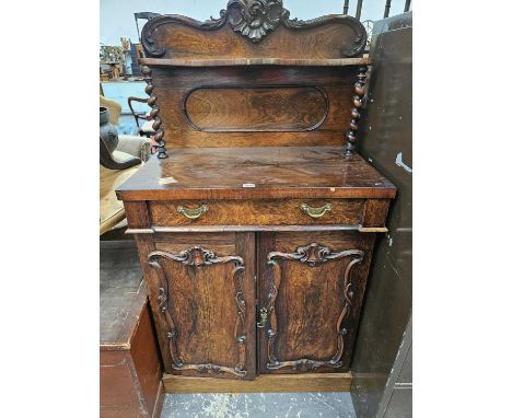 A William IV rosewood small chiffonier. H 110 W 77 D 45cms