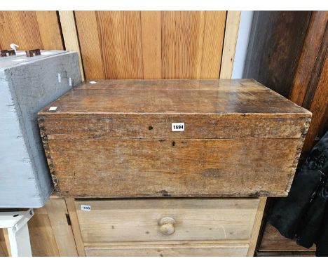An antique teak small trunk.