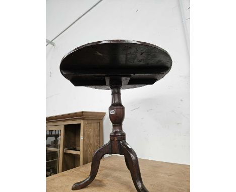 A Georgian fruitwood tripod table. H 71 W 75 D 75cms