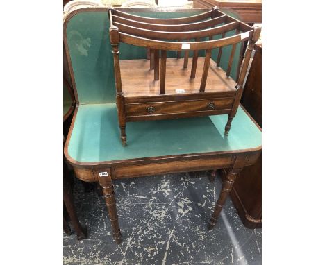 A late Georgian mahogany fold-over card table. 