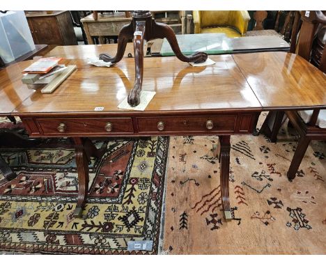 An early 19th-century mahogany sofa table. W 156 D 60.5 H 73.5cm
