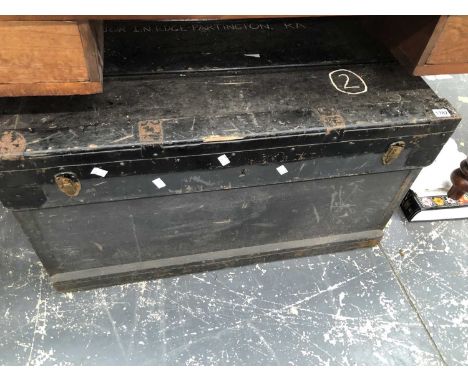 Vintage military cabin trunk. W91 D 53 H 50 cm