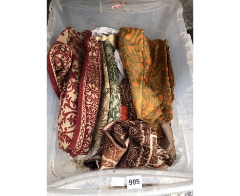 Panels of textile, curtain tie backs, etc.
