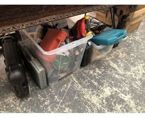 A quantity of various power tools and others.