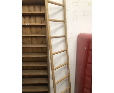 A decorative bamboo ladder. 