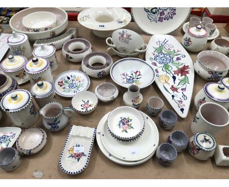 A collection of Poole pottery floral wares