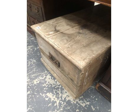 A Victorian pine trunk. 