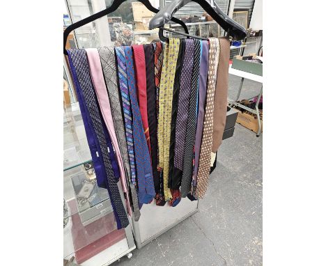 A number of shirt ties to include Tie Rack, Ventuno, Jonelle, ESQ, Austin Reed, Bruno Minelli, Jaeger, Saint Honore, Balmain,