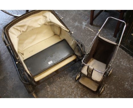 A VINTAGE SILVER CROSS PRAM &amp; ANOTHER (2)