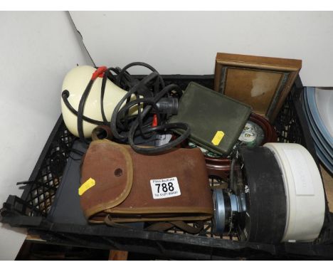 Box of Misc - Picture Frames, Vintage Camera etc 