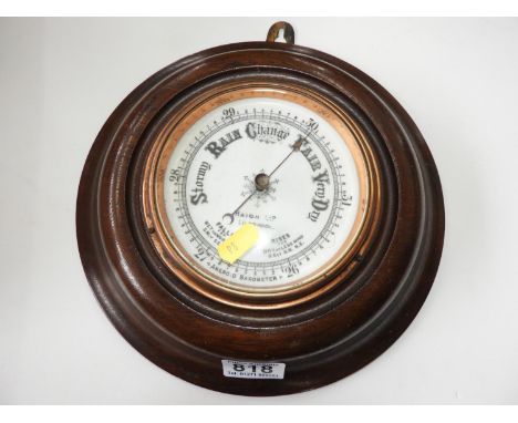 Oak Cased Barometer 