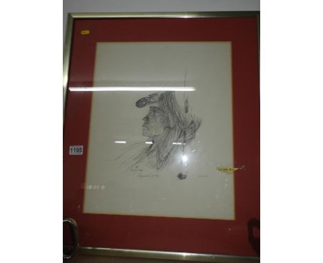 Framed Pencil Portrait Print - Signed by the Artist - Raymond Judge 