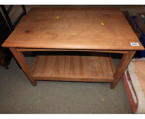 Pine Coffee Table with Shelf under 