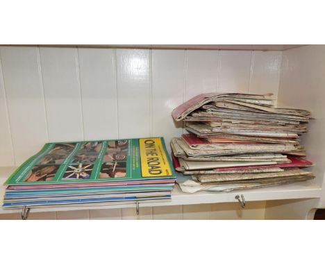 Quantity of Ordnance Survey Maps and On the Road Magazines 