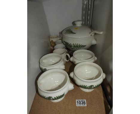 Royal Winton Terrine with Ladle and 4x Soup Bowls 