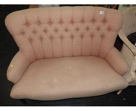 Liberty Small Upholstered Button Back Settee 