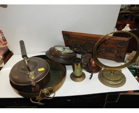 Quantity of Metalware, Barometer etc 
