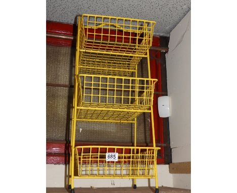 Painted Vintage Metal Vegetable Rack 