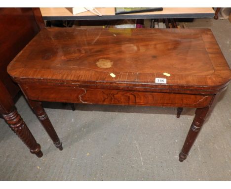 Mahogany Veneered Card Table 