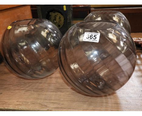 3x Glass Light Shades 