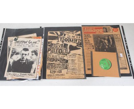 A good collection of Punk Ephemera including the following items. Sniffin` Glue original fanzine - issue 10 June 1977 The Sun
