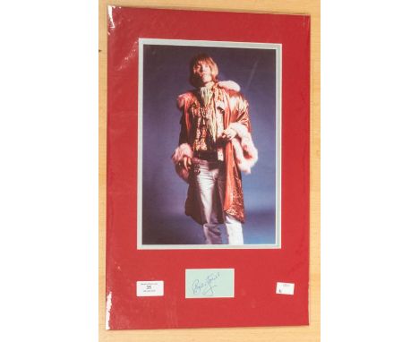 BRIAN JONES - Rolling Stones - Autographed / Signed display 18 inches by 12 inches with picture.&nbsp;