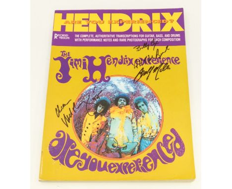 JIMI HENDRIX - ARE YOU EXPERIENCED? Sheet music book signed on the front in black sharpie by Billy Cox and Noel Redding in 19