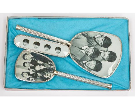 THE BEATLES - 1960s original vanity set boxed including a Mirror, Coat brush and Hairbrush.